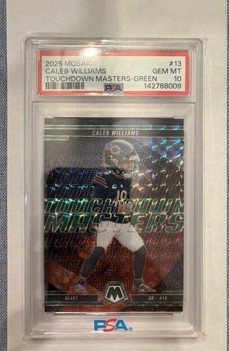 2025 Panini Mosaic Touchdown Masters Caleb Williams [Mosaic Green] #13 card