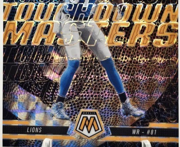 2025 Panini Mosaic Touchdown Masters Calvin Johnson [Mosaic Orange Fluorescent] #16 card