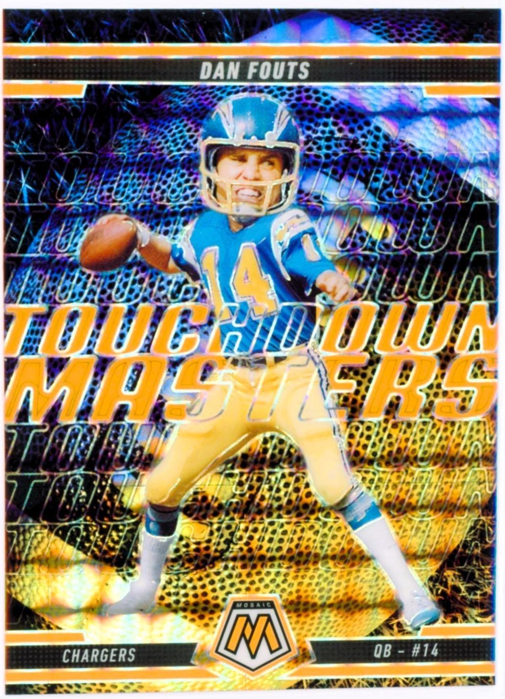 2025 Panini Mosaic Touchdown Masters Dan Fouts [Mosaic Orange Fluorescent] #17 card