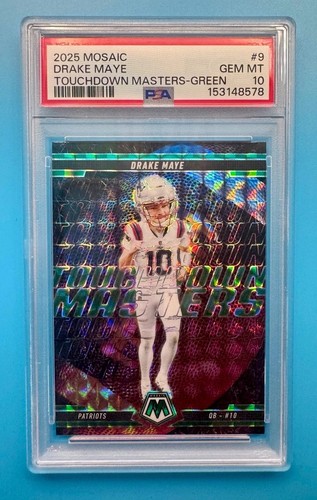 2025 Panini Mosaic Touchdown Masters Drake Maye [Mosaic Green] #9 card