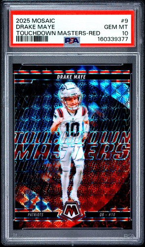 2025 Panini Mosaic Touchdown Masters Drake Maye [Mosaic Red] #9 card