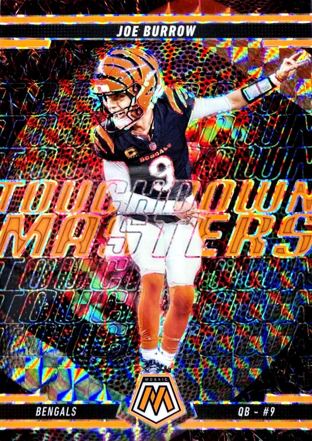 2025 Panini Mosaic Touchdown Masters Joe Burrow [Mosaic Orange Fluorescent] #3 card