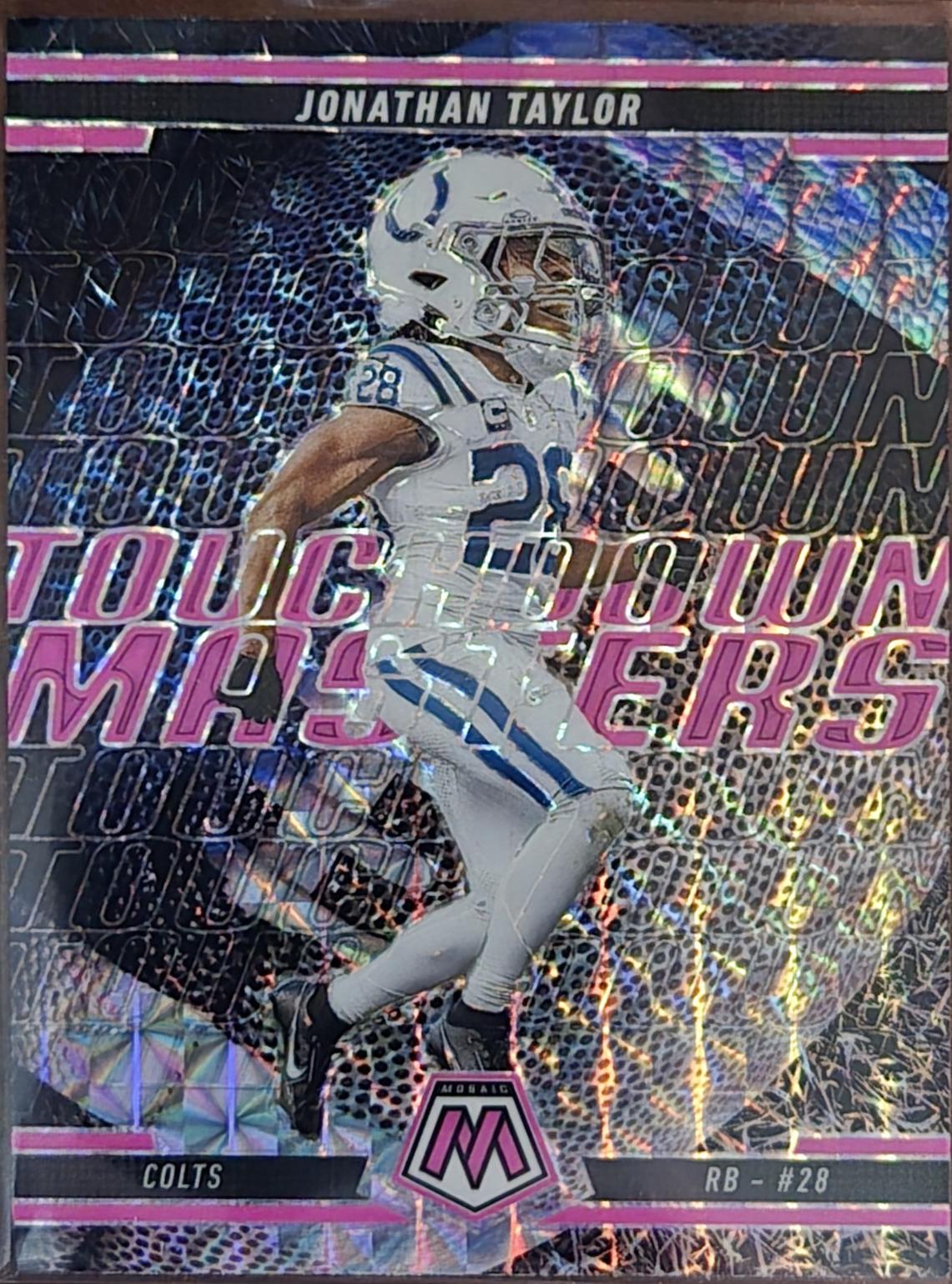 2025 Panini Mosaic Touchdown Masters Jonathan Taylor [Mosaic Pink Fluorescent] #10 card