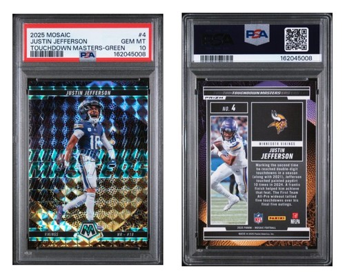 2025 Panini Mosaic Touchdown Masters Justin Jefferson [Mosaic Green] #4 card