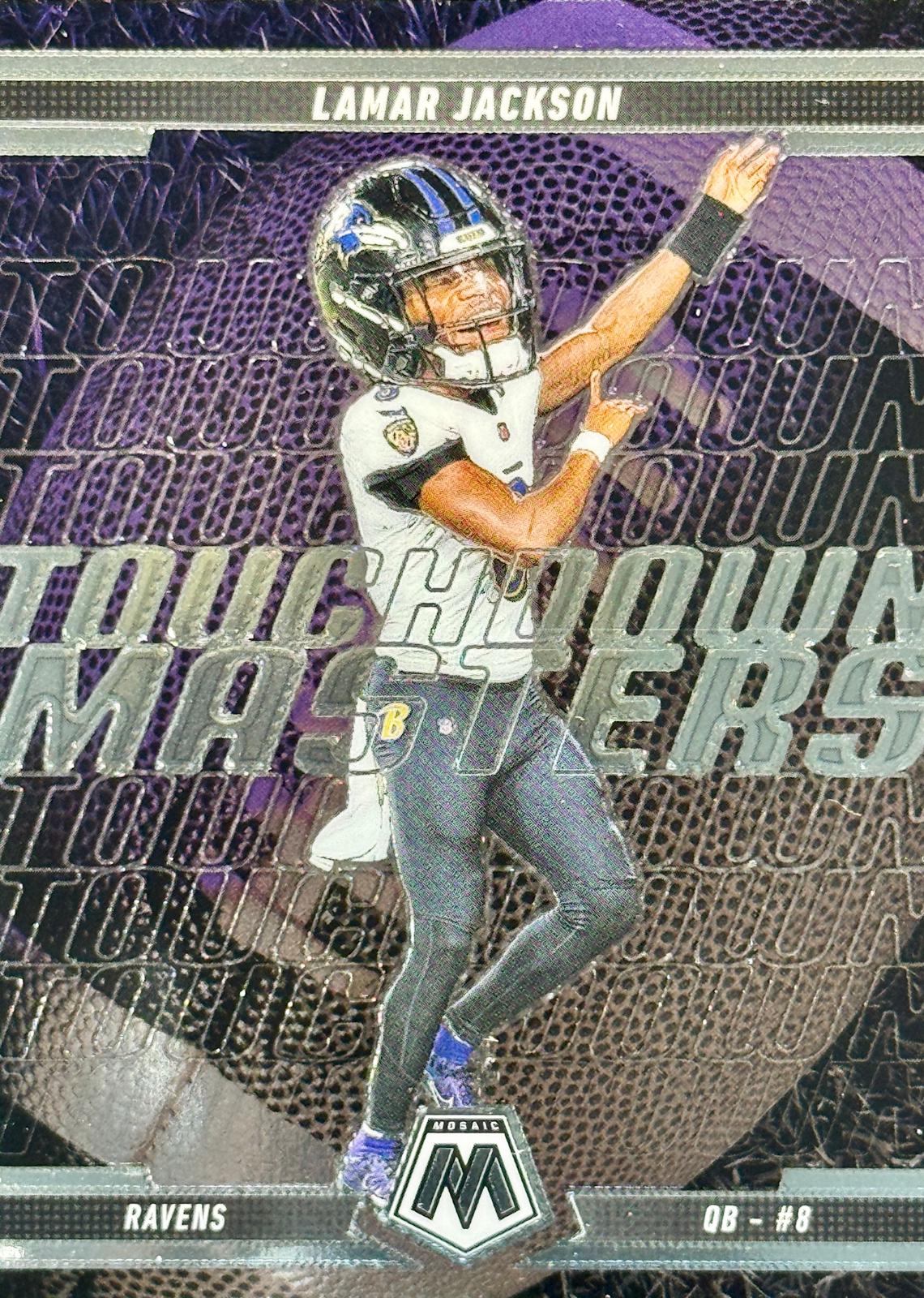 2025 Panini Mosaic Touchdown Masters Lamar Jackson #5 card