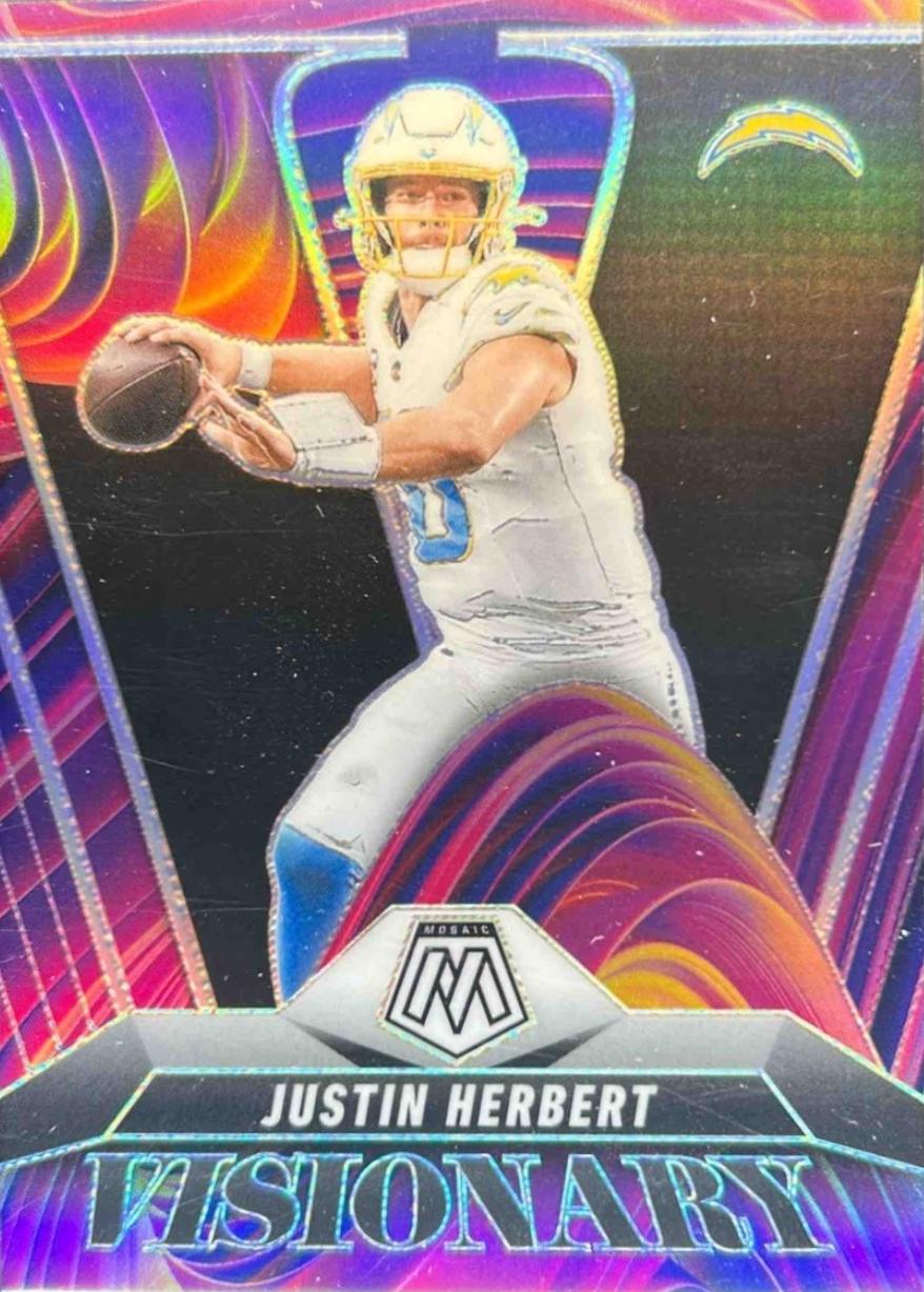 2025 Panini Mosaic Visionary Justin Herbert #14 card
