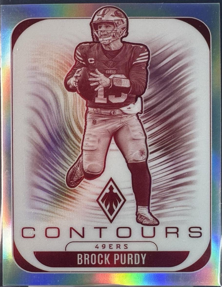 2025 Panini Phoenix Contours Brock Purdy [Silver Pyramids] #28 card