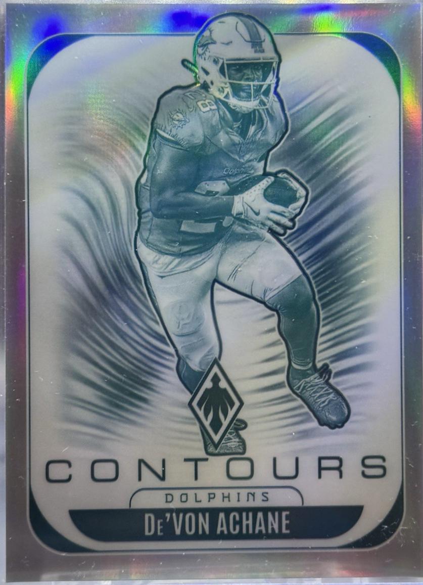 2025 Panini Phoenix Contours De'Von Achane [Silver Pyramids] #20 card