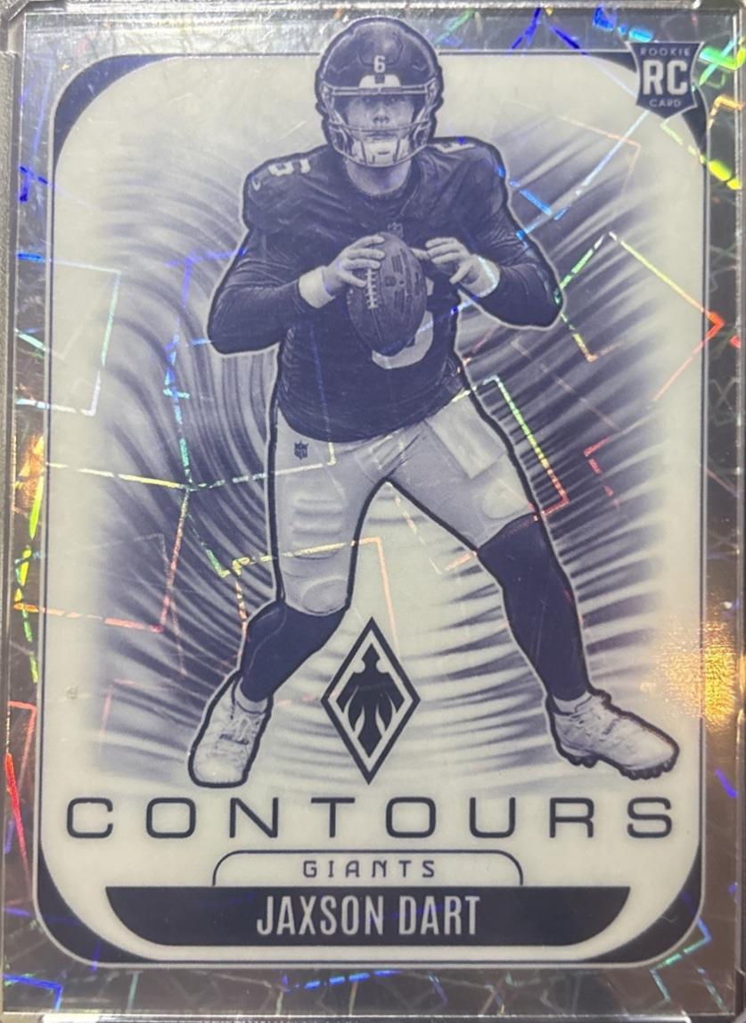 2025 Panini Phoenix Contours Jaxson Dart [Silver Lazer] #24 card