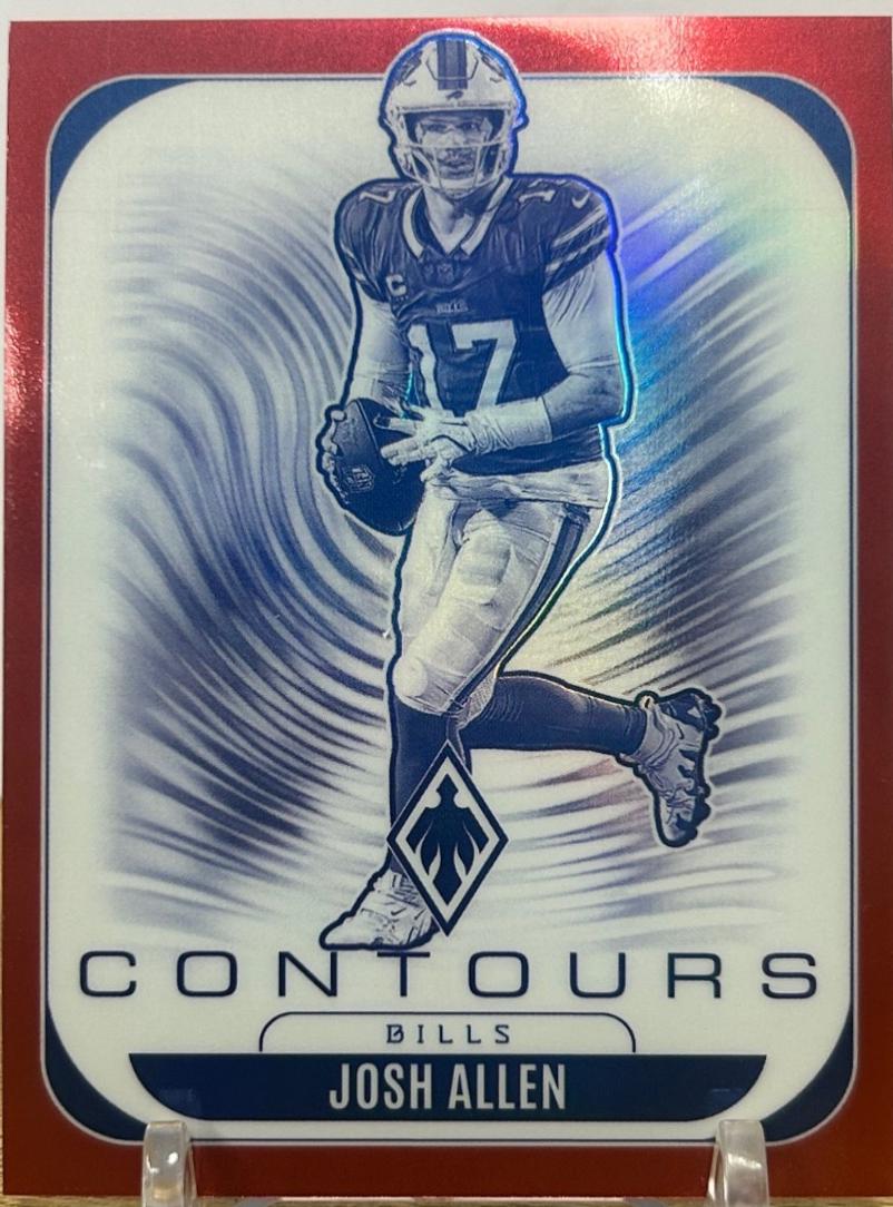 2025 Panini Phoenix Contours Josh Allen [Red] #4 card