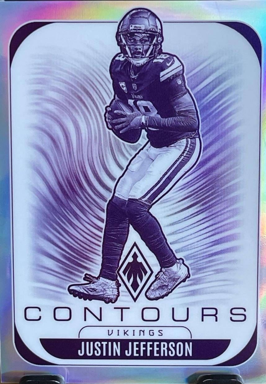 2025 Panini Phoenix Contours Justin Jefferson [Silver Pyramids] #21 card