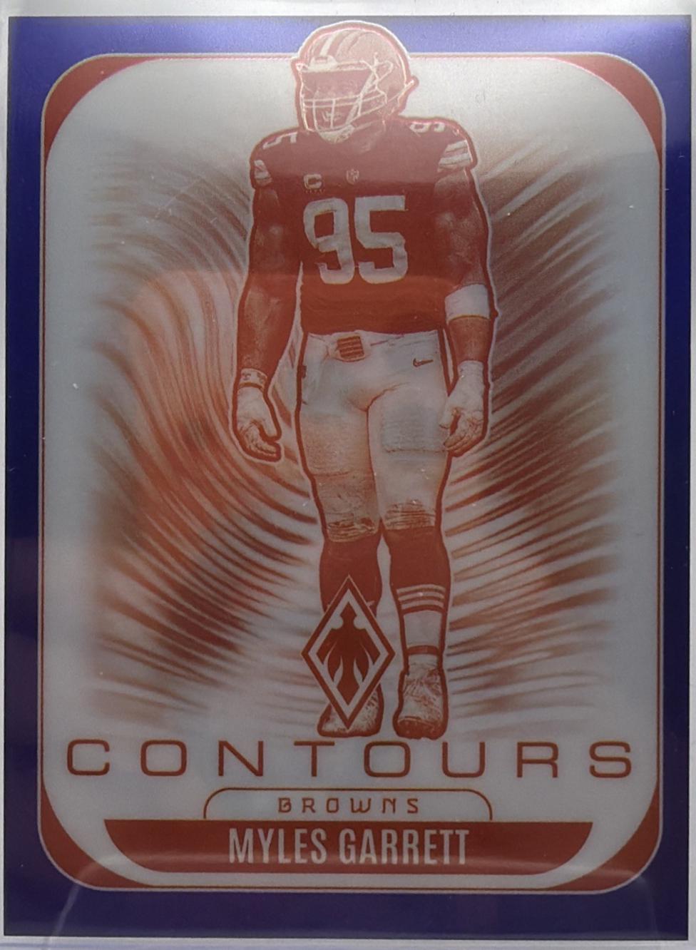 2025 Panini Phoenix Contours Myles Garrett [Blue] #8 card