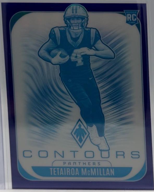 2025 Panini Phoenix Contours Tetairoa McMillan [Blue] #5 card
