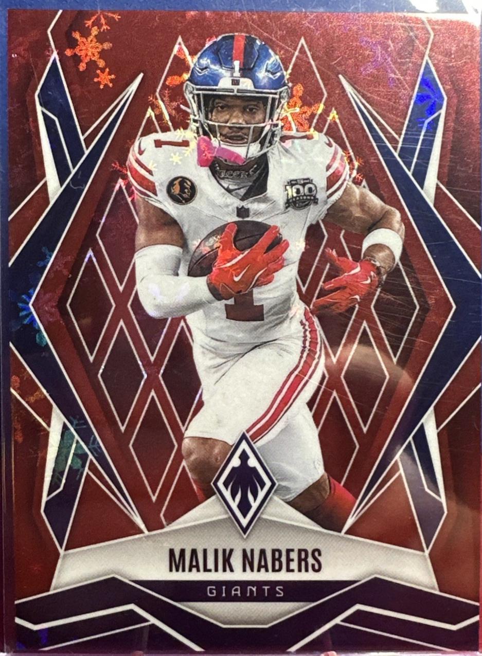 2025 Panini Phoenix Malik Nabers [Red Winter] #143 card