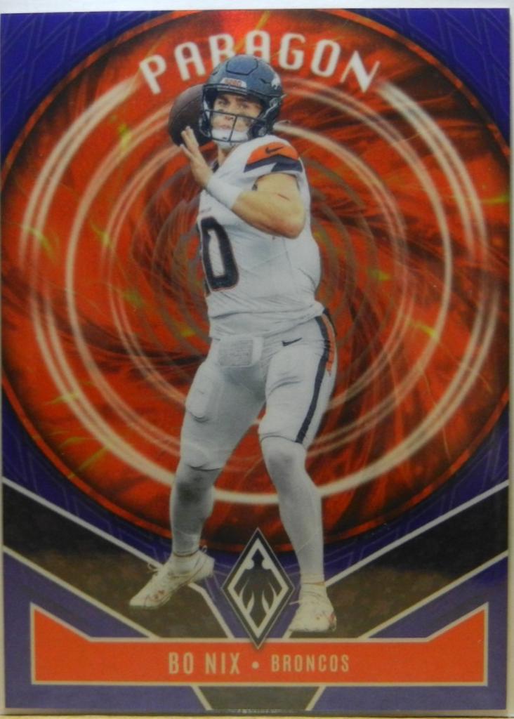 2025 Panini Phoenix Paragon Bo Nix [Blue] #14 card