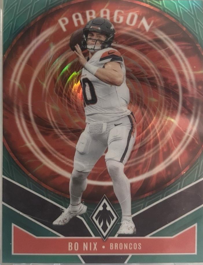 2025 Panini Phoenix Paragon Bo Nix [Green] #14 card