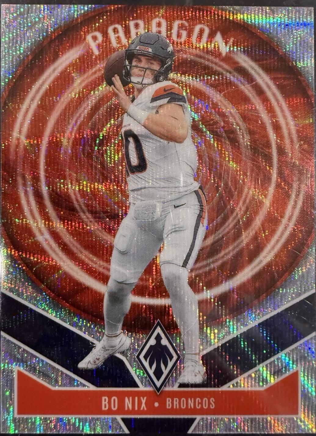 2025 Panini Phoenix Paragon Bo Nix [Wave] #14 card