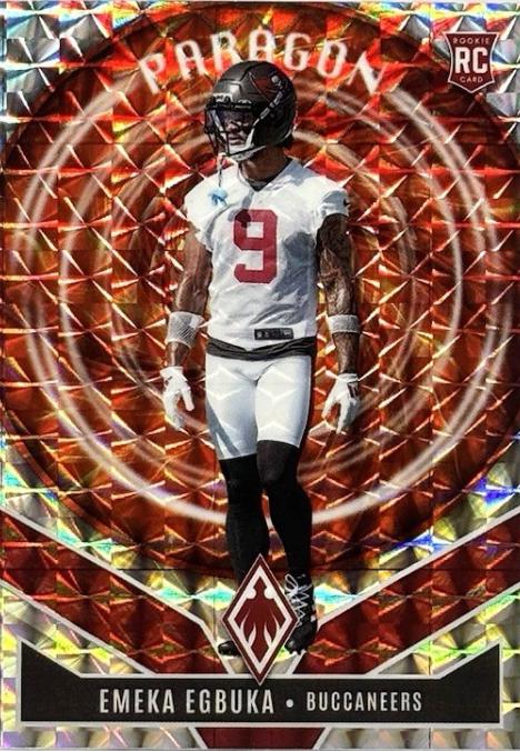 2025 Panini Phoenix Paragon Emeka Egbuka [Silver Pyramids] #3 card