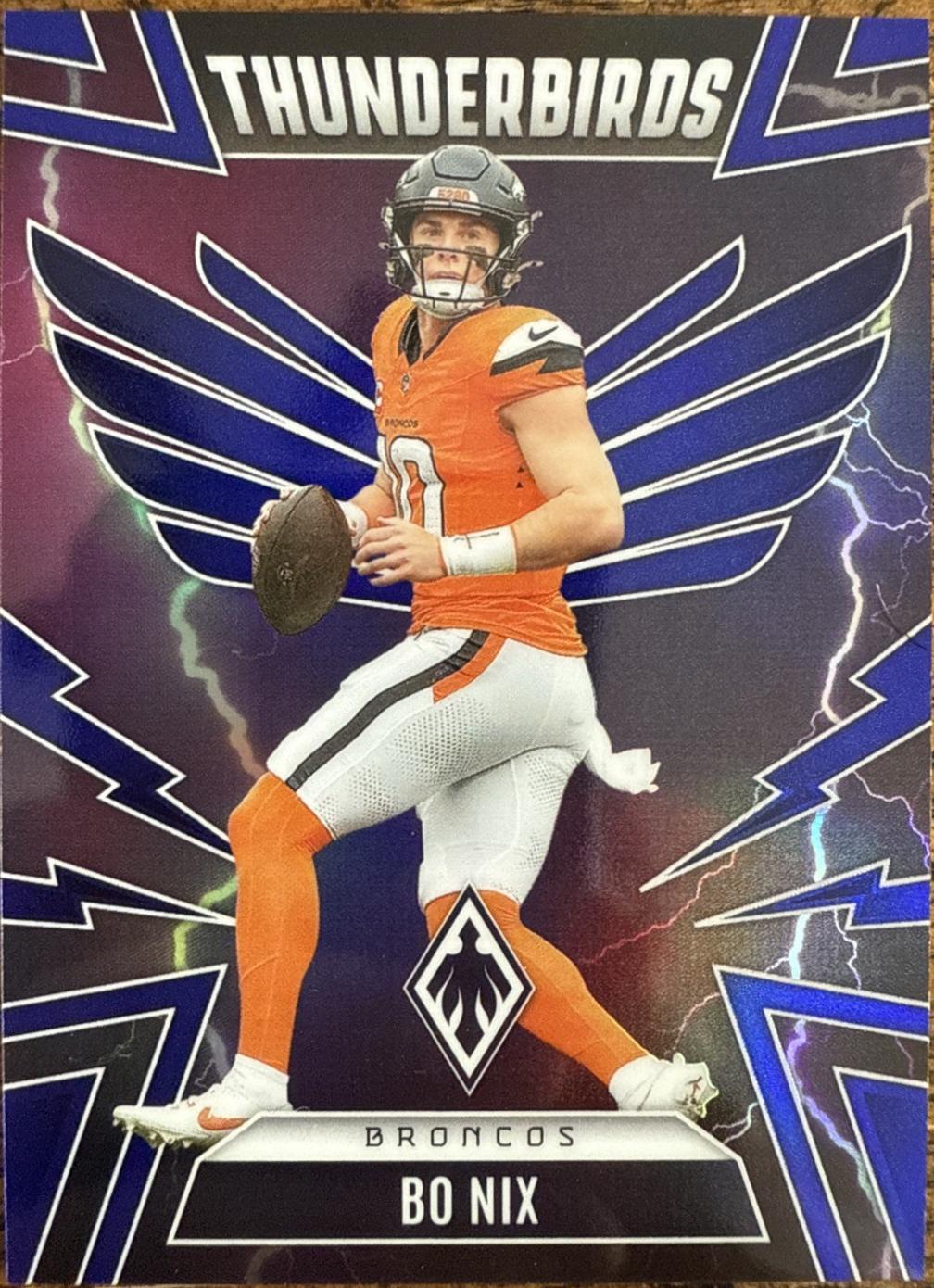 2025 Panini Phoenix Thunderbirds Bo Nix [Blue] #15 card