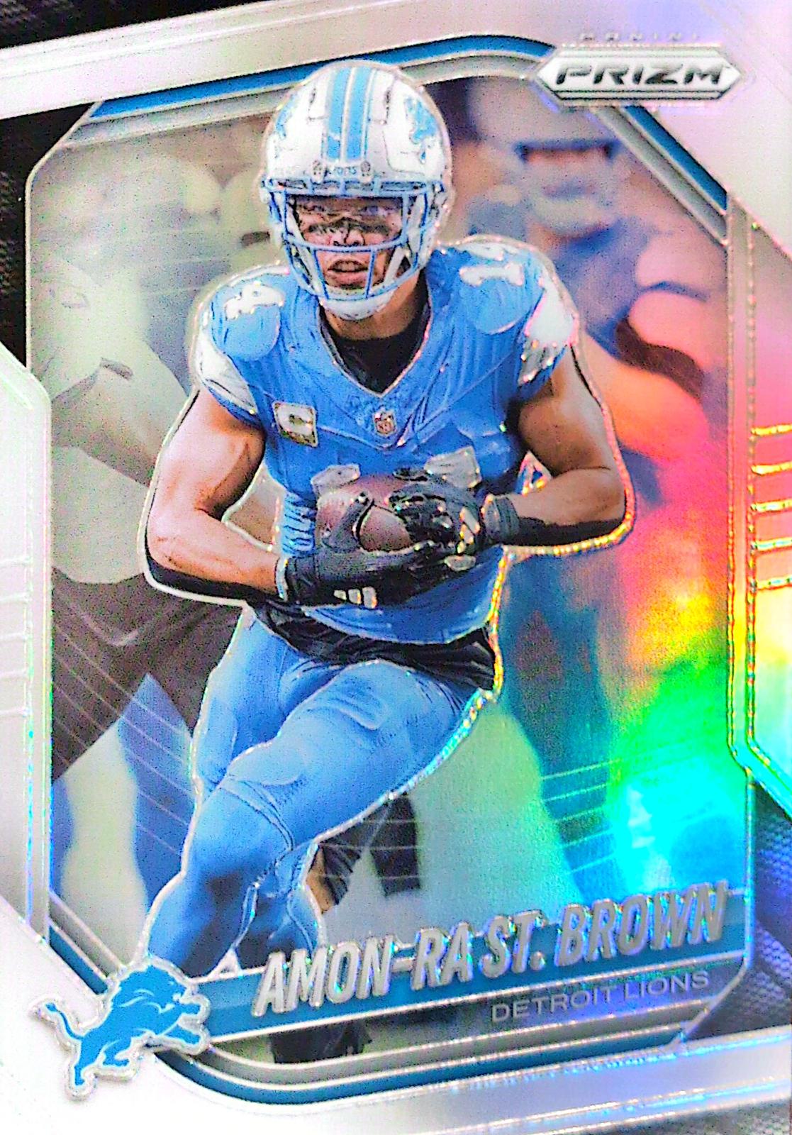 2025 Panini Prizm Amon-Ra St. Brown [Silver] #187 card