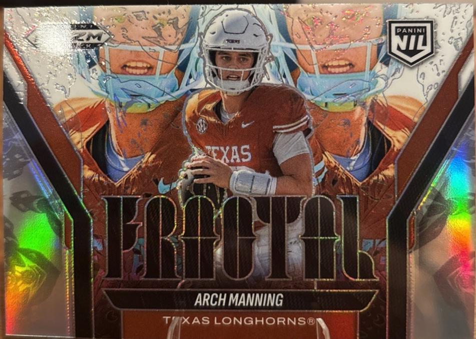 2025 Panini Prizm Black Fractal Arch Manning [Silver] #23 card