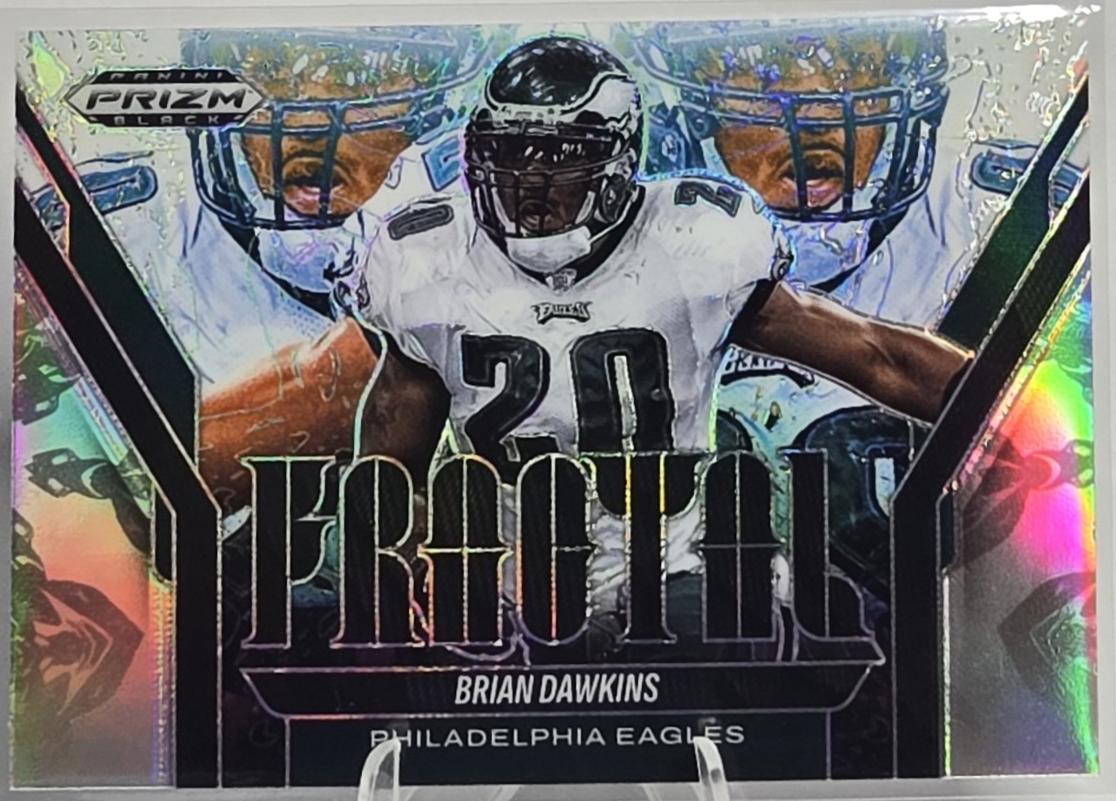 2025 Panini Prizm Black Fractal Brian Dawkins [Silver] #1 card