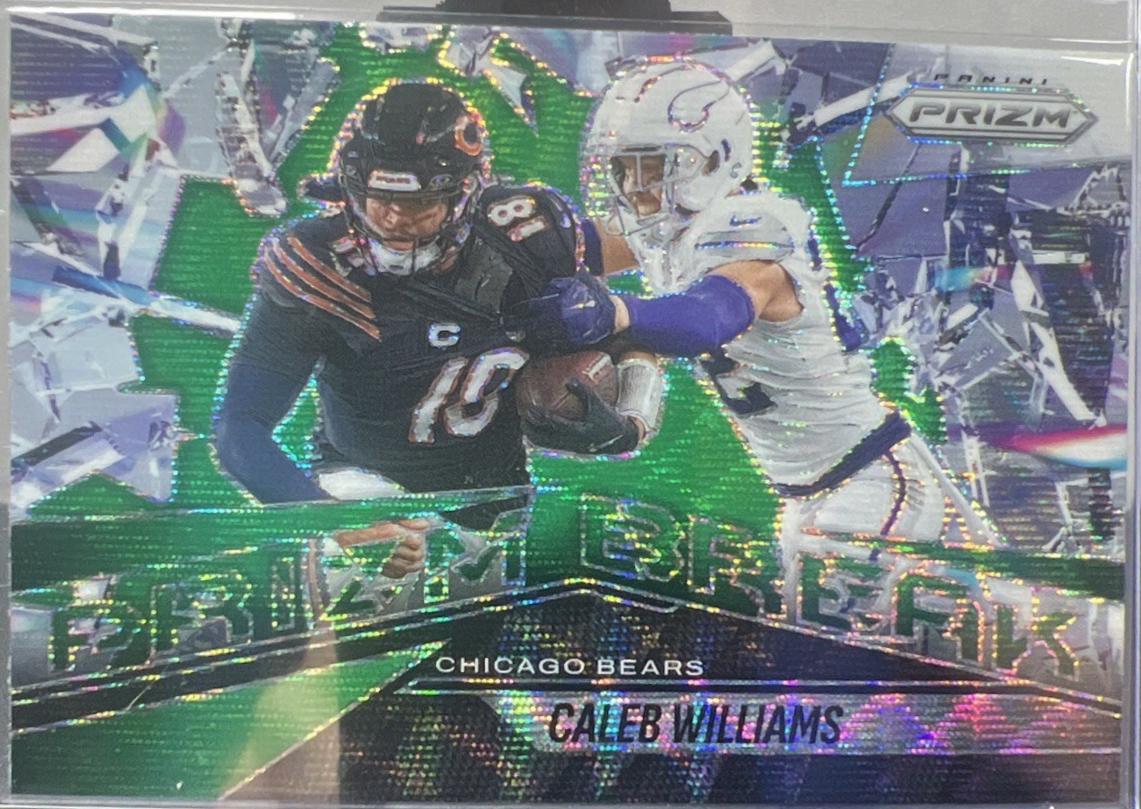 2025 Panini Prizm Break Caleb Williams [Green Wave] #3 card