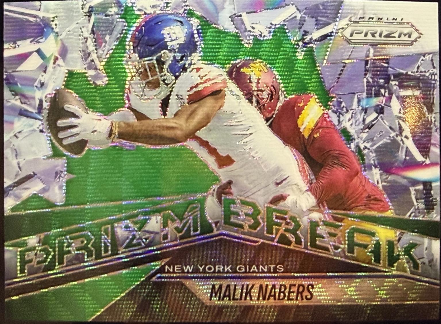 2025 Panini Prizm Break Malik Nabers [Green Wave] #5 card