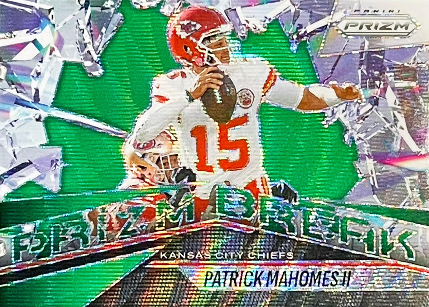 2025 Panini Prizm Break Patrick Mahomes II [Green Wave] #8 card