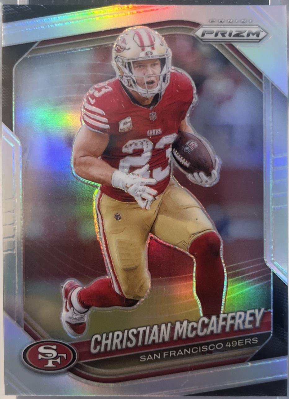 2025 Panini Prizm Christian McCaffrey [Silver] #156 card