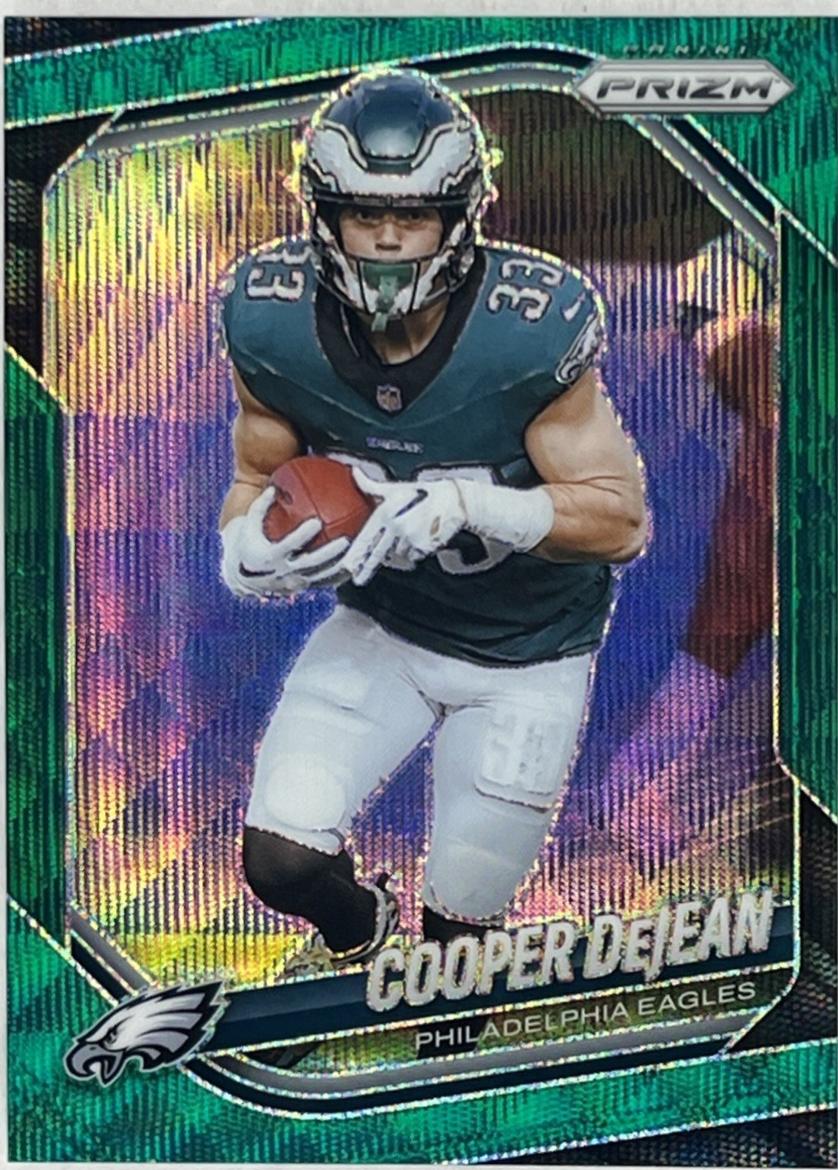 2025 Panini Prizm Cooper DeJean [Green Wave] #170 card