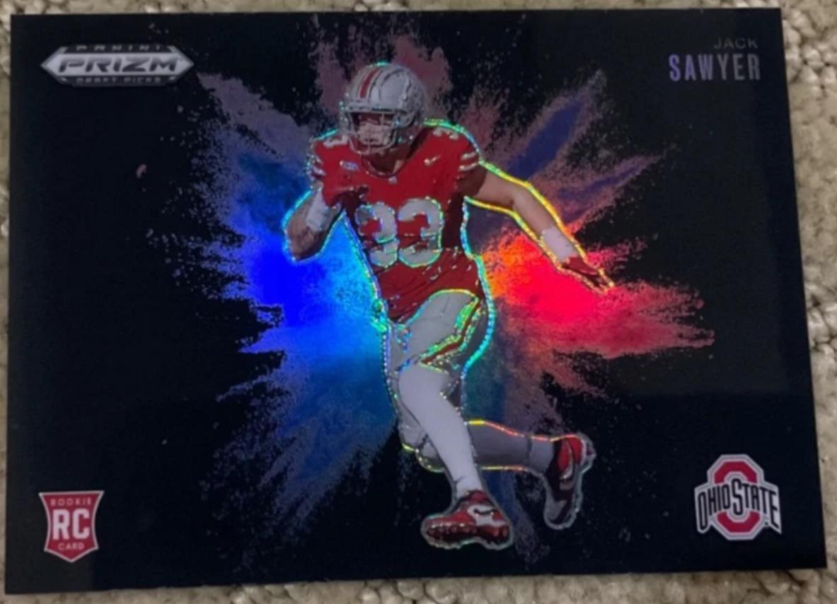 2025 Panini Prizm Draft Picks Color Blast Jack Sawyer [Black] #33 card