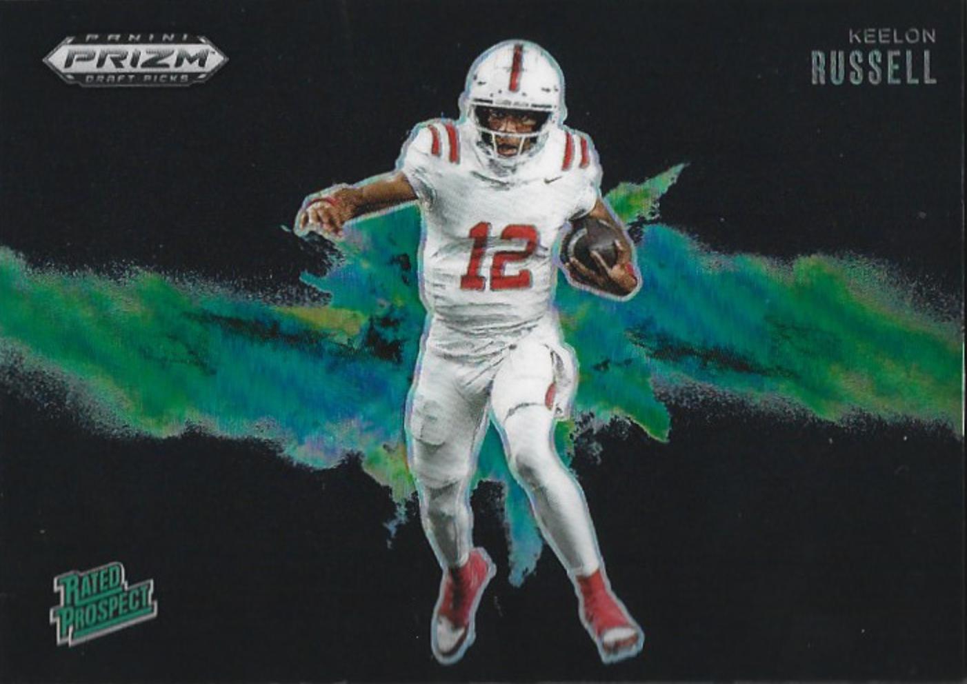 2025 Panini Prizm Draft Picks Color Blast Keelon Russell [Black] #4 card