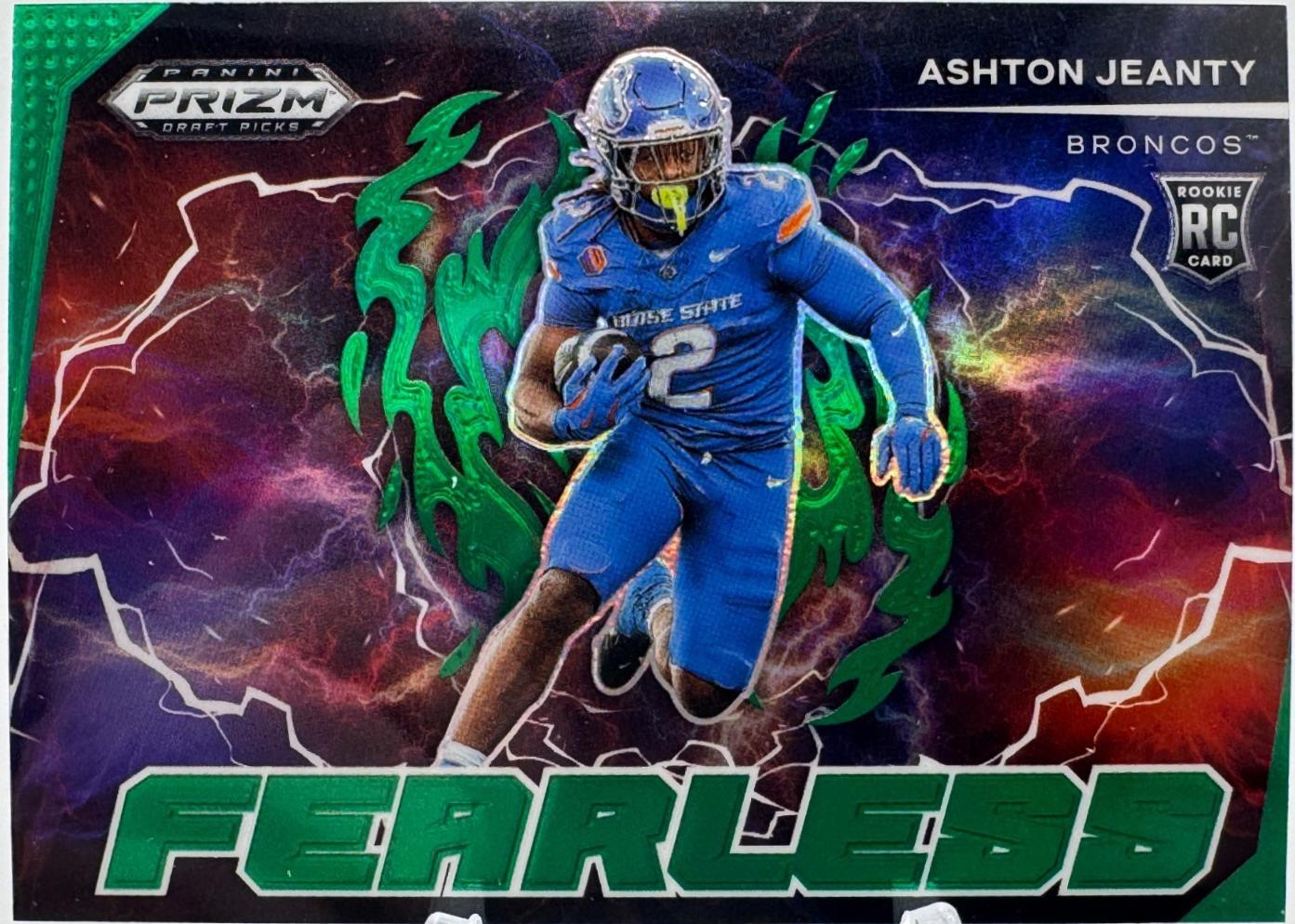 2025 Panini Prizm Draft Picks Fearless Ashton Jeanty [Green] #F-AJY card
