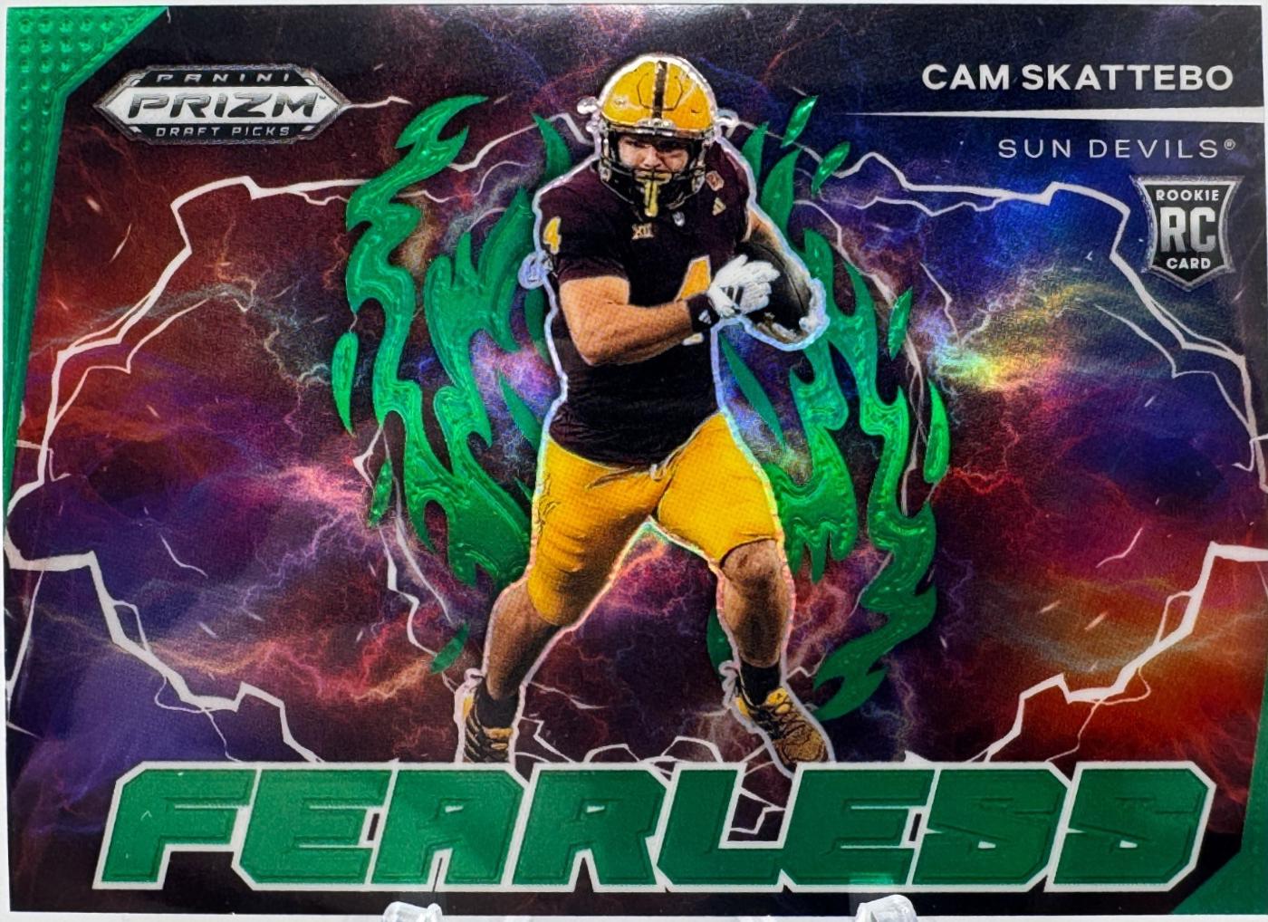 2025 Panini Prizm Draft Picks Fearless Cam Skattebo [Green] #F-CSO card