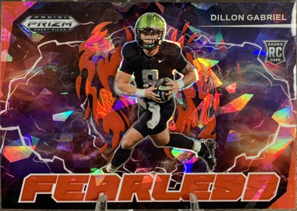 2025 Panini Prizm Draft Picks Fearless Dillon Gabriel [Red Ice] #F-DGL card