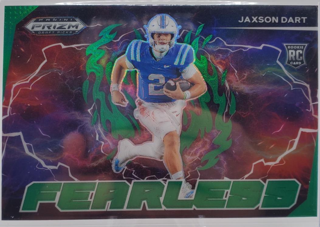 2025 Panini Prizm Draft Picks Fearless Jaxson Dart [Green] #F-JDT card