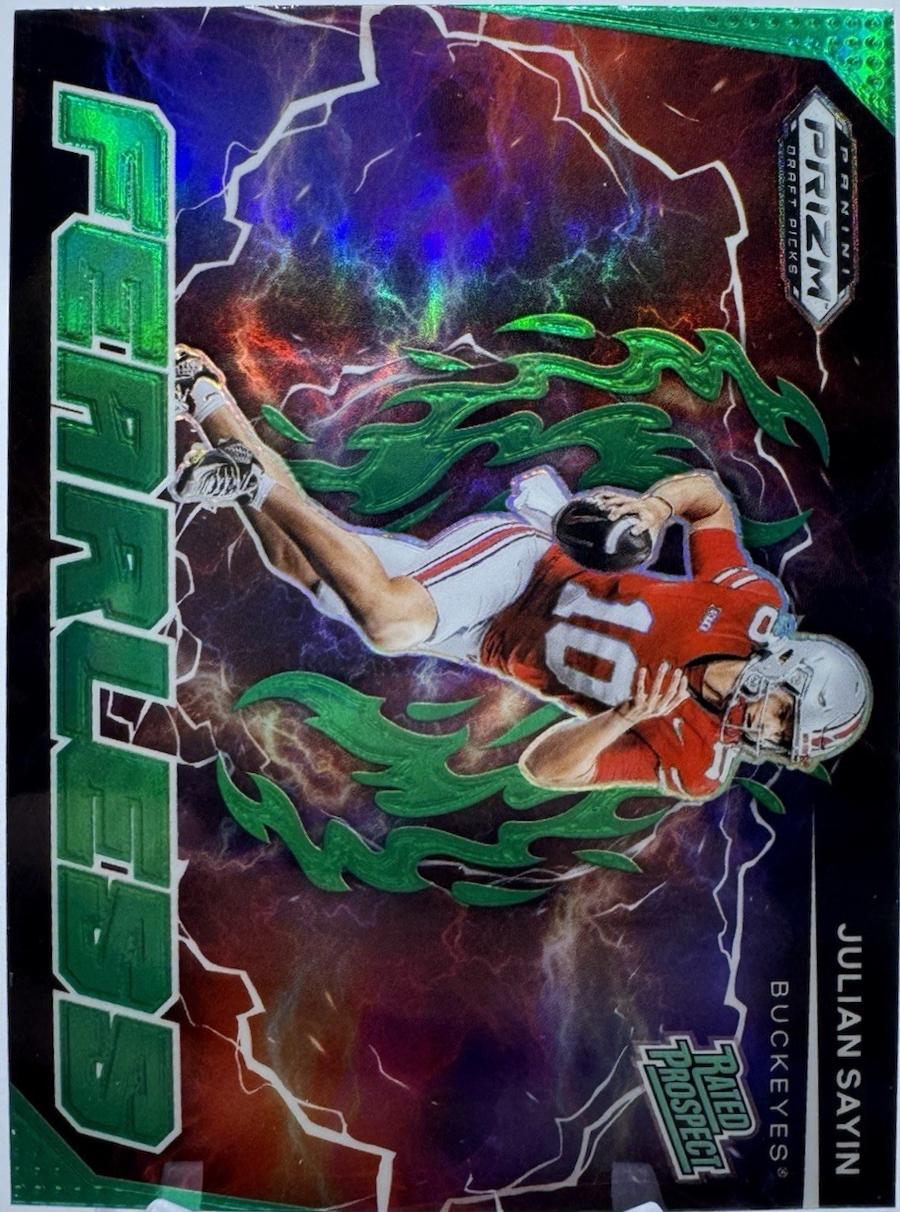 2025 Panini Prizm Draft Picks Fearless Julian Sayin [Green] #F-JSN card