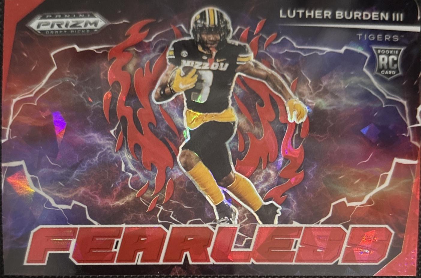 2025 Panini Prizm Draft Picks Fearless Luther Burden III [Red Ice] #F-LBN card
