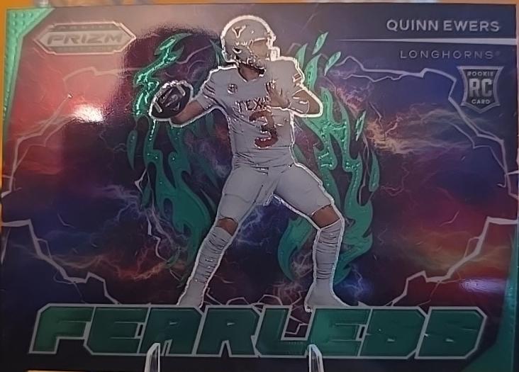 2025 Panini Prizm Draft Picks Fearless Quinn Ewers [Green] #F-QES card