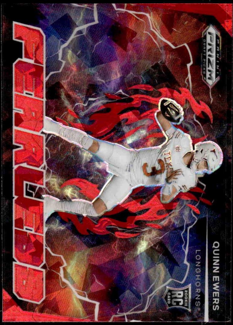 2025 Panini Prizm Draft Picks Fearless Quinn Ewers [Red Ice] #F-QES card