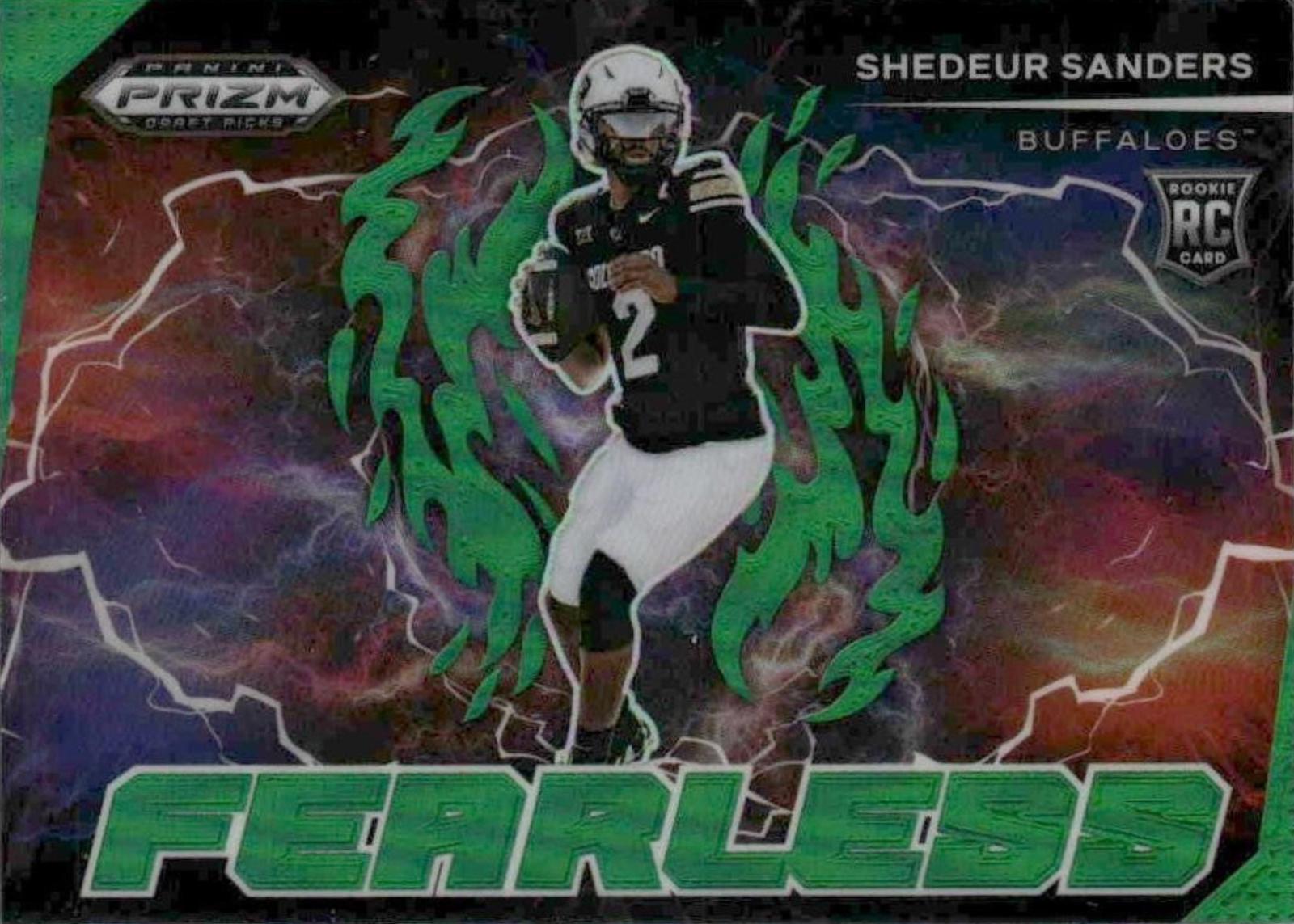 2025 Panini Prizm Draft Picks Fearless Shedeur Sanders [Green] #F-SSS card