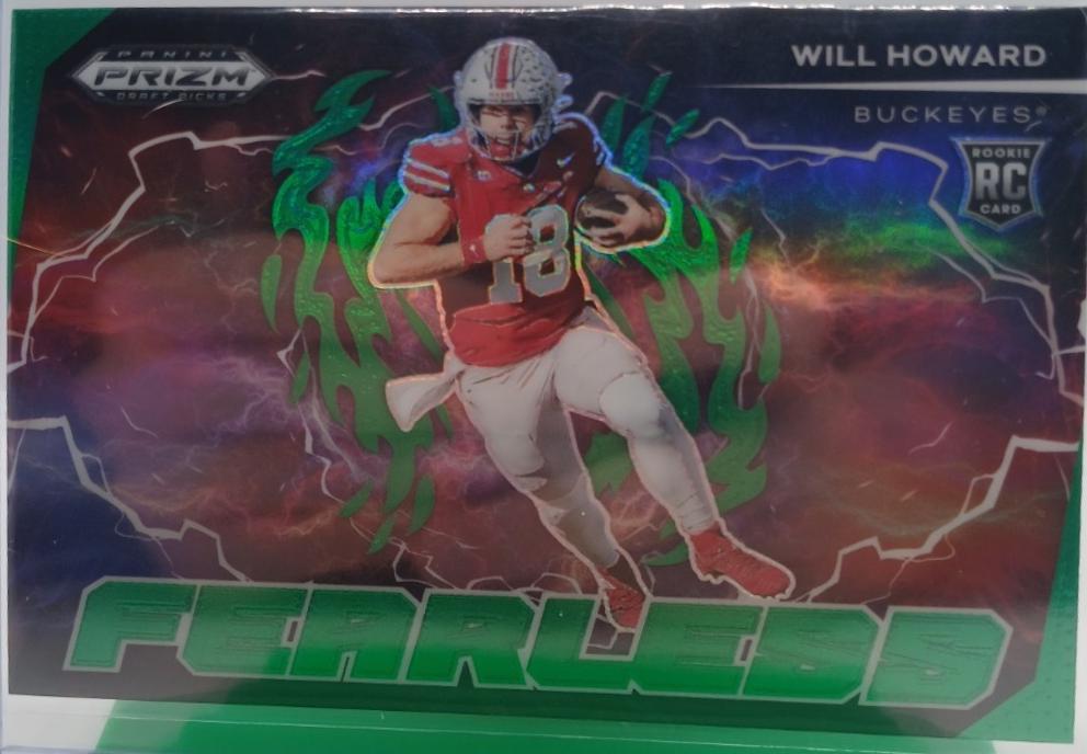 2025 Panini Prizm Draft Picks Fearless Will Howard [Green] #F-WHD card