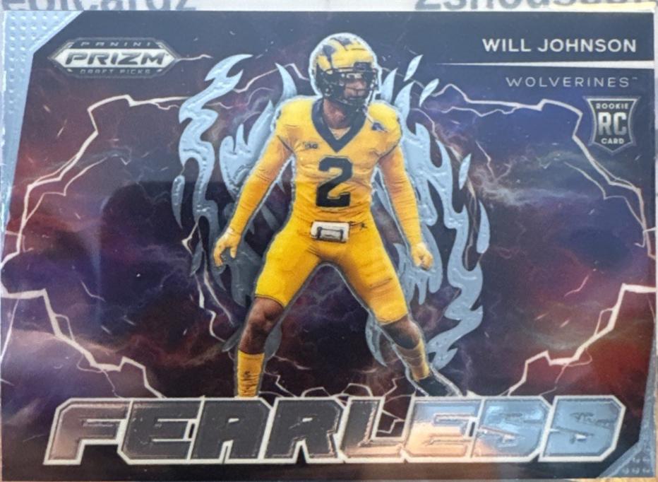 2025 Panini Prizm Draft Picks Fearless Will Johnson #F-WJN card