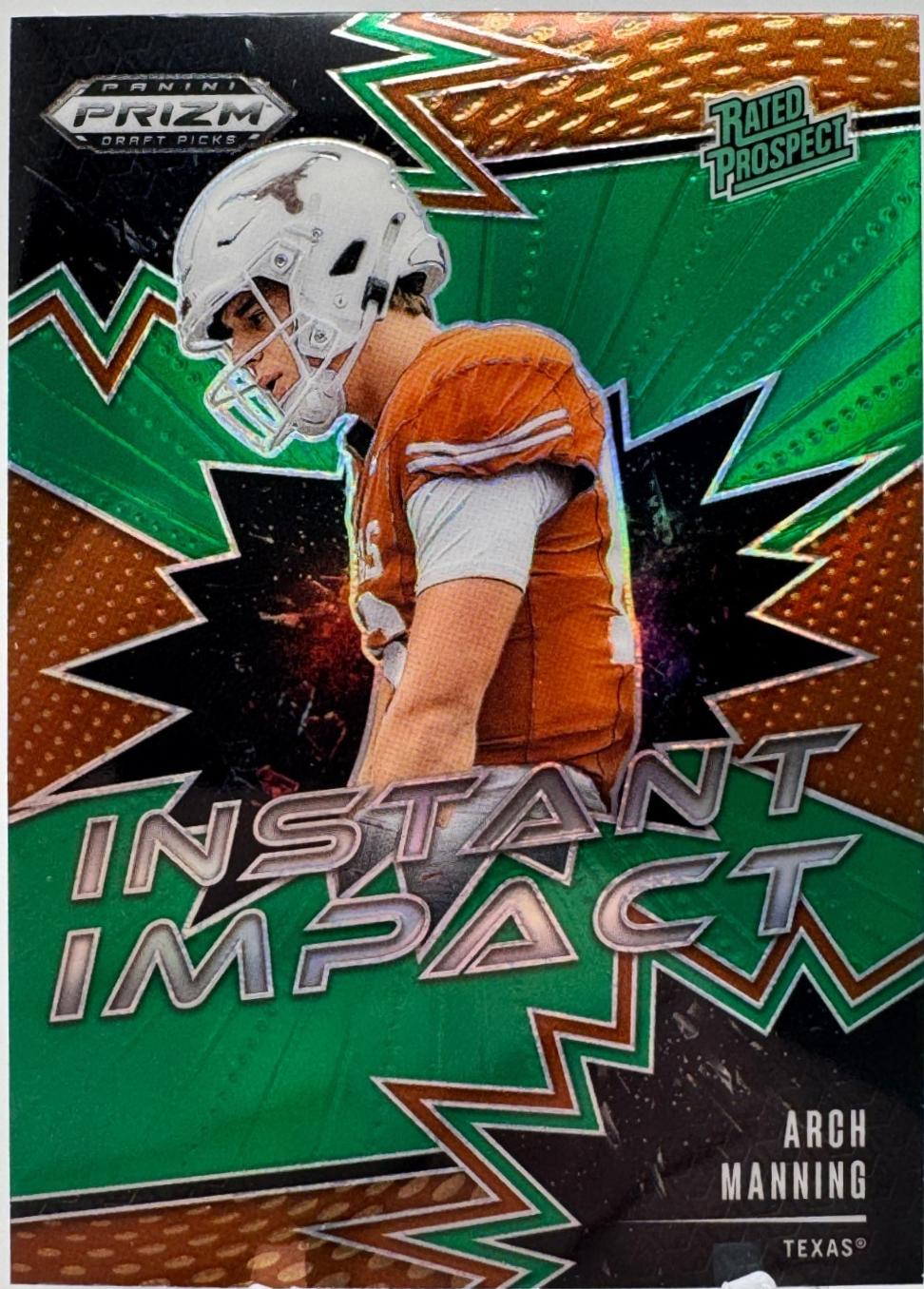 2025 Panini Prizm Draft Picks Instant Impact Arch Manning [Green] #21 card