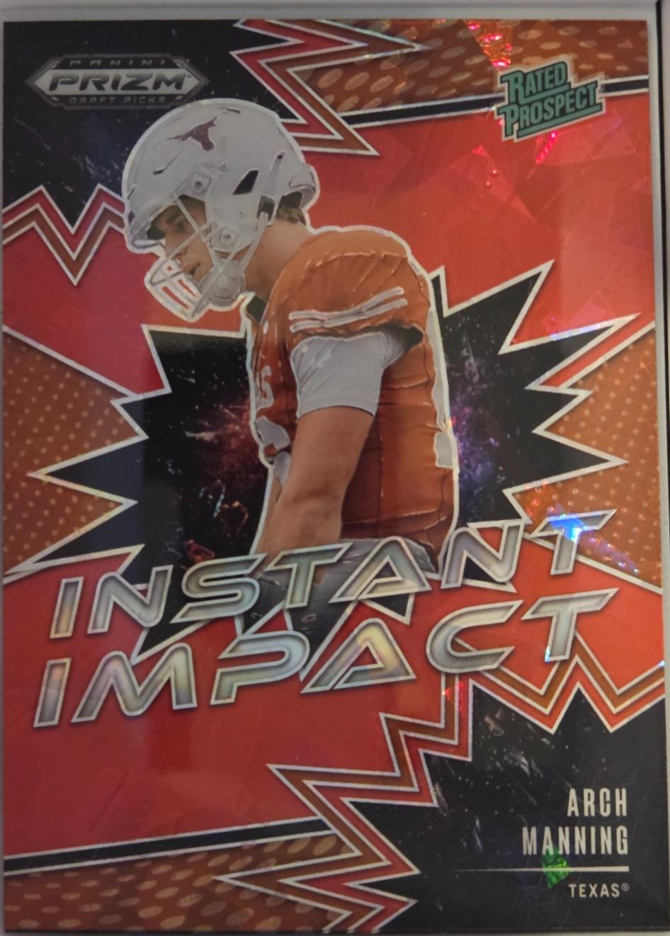 2025 Panini Prizm Draft Picks Instant Impact Arch Manning [Red Ice] #21 card