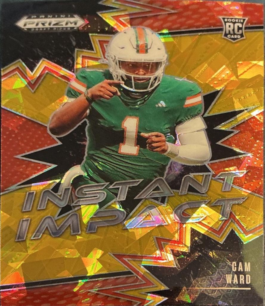 2025 Panini Prizm Draft Picks Instant Impact Cam Ward [Gold Ice] #4 card