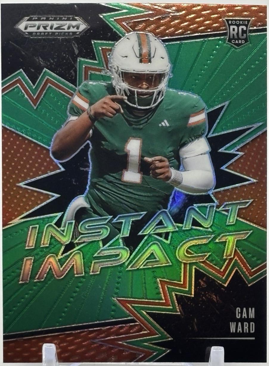 2025 Panini Prizm Draft Picks Instant Impact Cam Ward [Green] #4 card