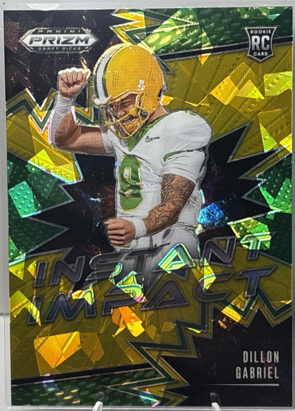 2025 Panini Prizm Draft Picks Instant Impact Dillon Gabriel [Gold Ice] #5 card