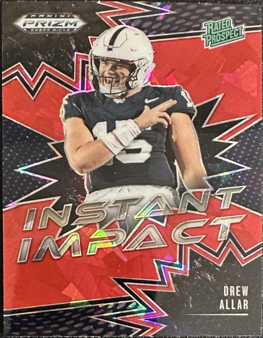 2025 Panini Prizm Draft Picks Instant Impact Drew Allar [Red Ice] #7 card